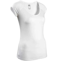 T-Shirt Slim 500 Femme Blanc -Magasin De Vêtements De Sport 8242904