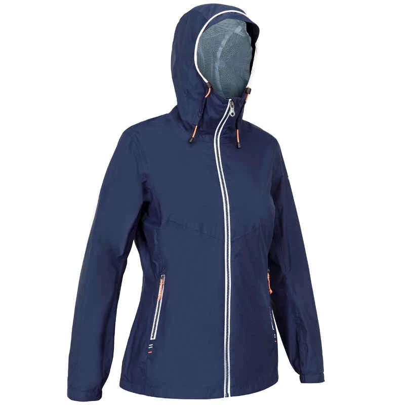 Tribord Veste Imperméable De Voile Femme SAILING 100 Corail Fluo 11 Tribord Veste Imperméable De Voile Femme SAILING 100 Corail Fluo – Image 11