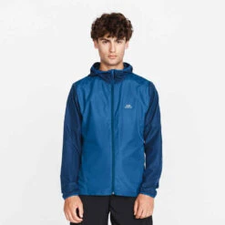 VESTE COUPE VENT DE RUNNING HOMME KALENJI RUN WIND BLEU ARDOISE -Magasin De Vêtements De Sport 8504182
