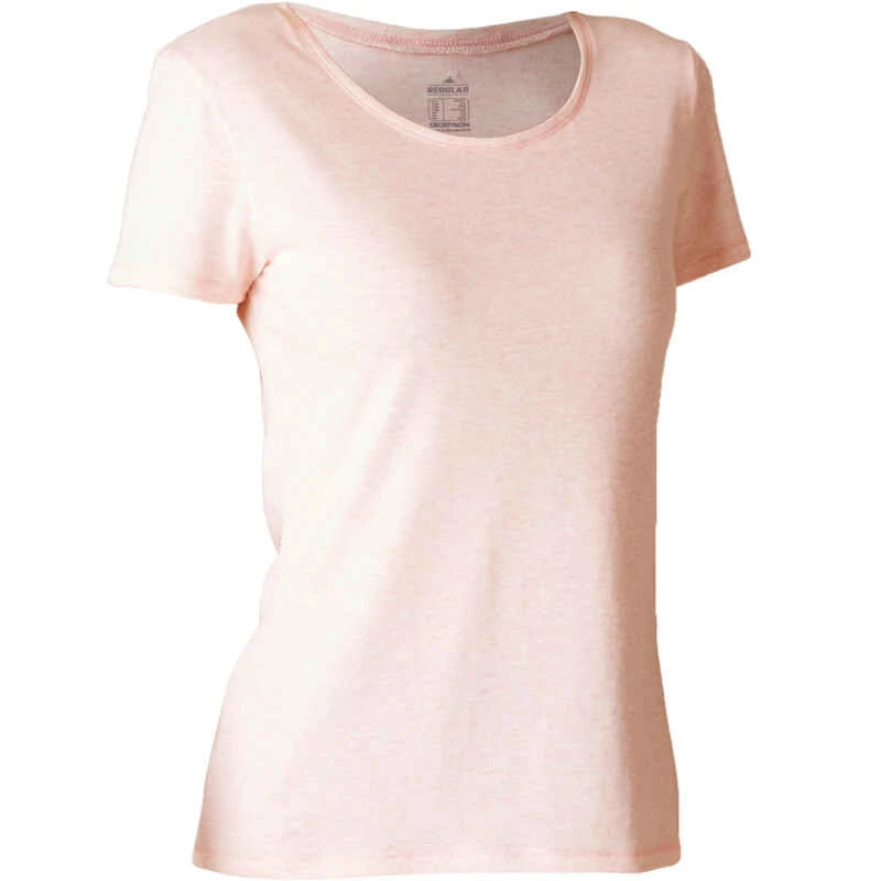 T-shirt Regular Fitness Femme - 500 Essentials Rose Chiné 17 T-shirt Regular Fitness Femme - 500 Essentials Rose Chiné – Image 17