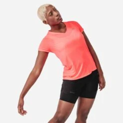Kalenji T-shirt Manches Courtes Running Respirant Femme - Dry Corail -Magasin De Vêtements De Sport 8506282