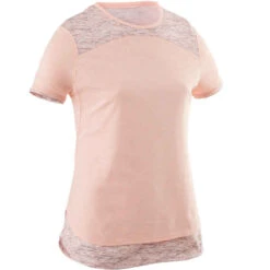 T-Shirt Manches Courtes Coton Respirant 500 Fille GYM ENFANT Rose Chiné AOP Gris 19 T-Shirt Manches Courtes Coton Respirant 500 Fille GYM ENFANT Rose Chiné AOP Gris -Magasin De Vêtements De Sport 8516795