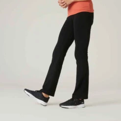 Legging Fitness Long Coton Extensible Bas Resserable Femme - Fit+ Noir -Magasin De Vêtements De Sport 8518658