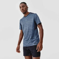 Kalenji T-shirt Running Respirant Homme - Dry+ Bleu Foncé -Magasin De Vêtements De Sport 8519842