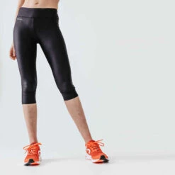 Kalenji Legging Court Running Femme - Dry Noir -Magasin De Vêtements De Sport 8552202