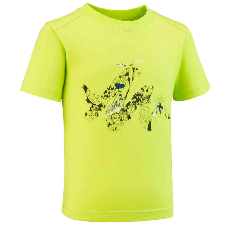 Quechua T-shirt De Randonnée - MH100 KID Marron Phosphorescent - Enfant 2-6 ANS 9 Quechua T-shirt De Randonnée - MH100 KID Marron Phosphorescent - Enfant 2-6 ANS – Image 9