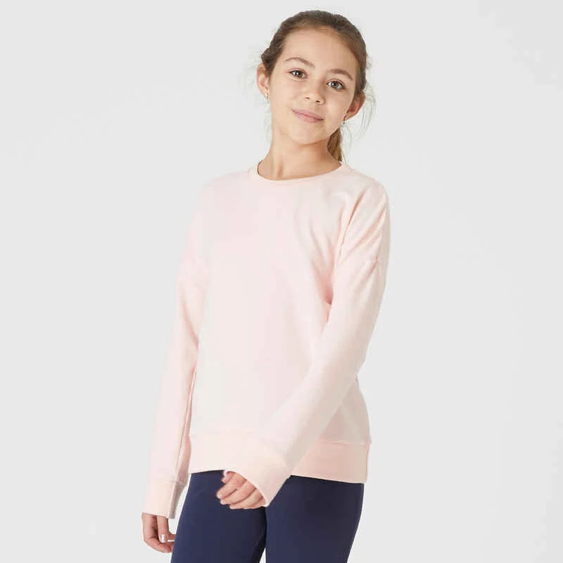 Sweat Col Rond Enfant French Terry Coton - Basique Rose 6 Sweat Col Rond Enfant French Terry Coton - Basique Rose – Image 6