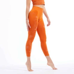 LEGGING 7/8 YOGA DYN SANS COUTURES ORANGE -Magasin De Vêtements De Sport 8605613