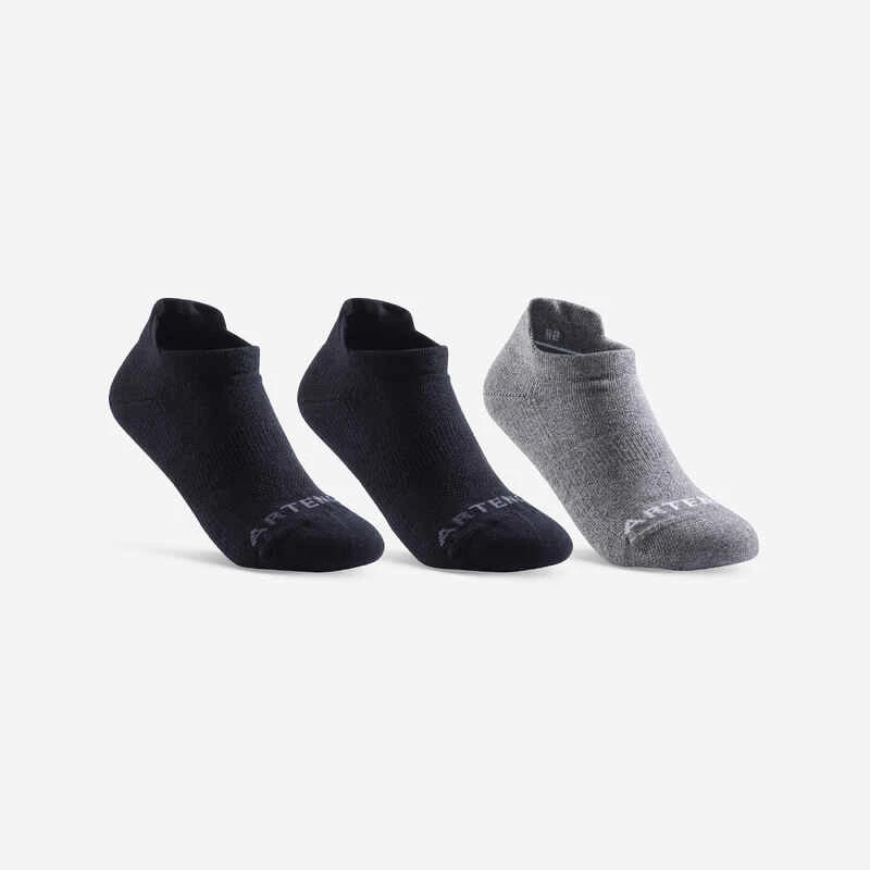 CHAUSSETTES TENNIS ENFANT BASSES ARTENGO RS 160 NOIR NOIR GRIS LOT DE 3 6 CHAUSSETTES TENNIS ENFANT BASSES ARTENGO RS 160 NOIR NOIR GRIS LOT DE 3 – Image 6