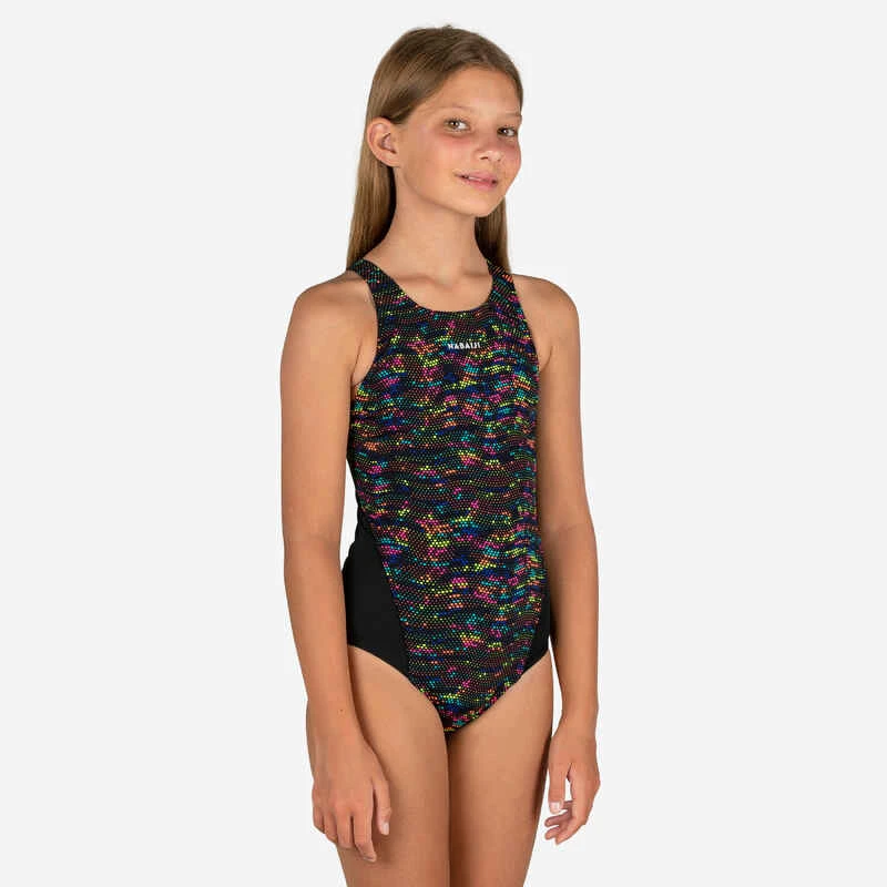 Maillot De Bain Une Pièce De Natation Fille Kamiye Print Fire Noir / Jaune 5 Maillot De Bain Une Pièce De Natation Fille Kamiye Print Fire Noir / Jaune – Image 5