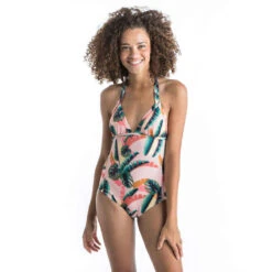 Maillot De Bain 1 Pièce Femme MAE JUNGLE, Noué Cou Et Dos, Avec Coques Amovibles -Magasin De Vêtements De Sport 8646491