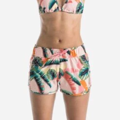 Boardshort Surf Femme TINI KAKI Avec Ceinture élastiquée Et Cordon De Serrage -Magasin De Vêtements De Sport 8646514