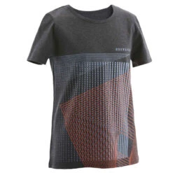 T-shirt Enfant Coton - Basique Gris Foncé Avec Imprimé -Magasin De Vêtements De Sport 8660118