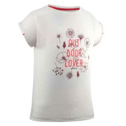 Quechua T-Shirt De Randonnée - MH100 BEIGE - Enfant 7-15 Ans -Magasin De Vêtements De Sport 8664901