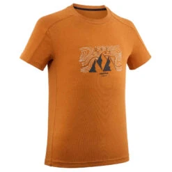 Quechua T-Shirt De Randonnée - MH100 Ocre - Enfant 7-15 Ans -Magasin De Vêtements De Sport 8664940