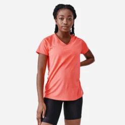 Kalenji T-shirt Manches Courtes Running Respirant Femme - Dry Corail -Magasin De Vêtements De Sport 8666211