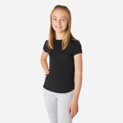 T-shirt Respirant Fille - NKF500 Noir -Magasin De Vêtements De Sport 8669243