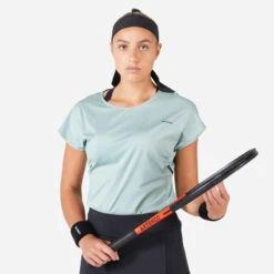 Artengo T-Shirt Tennis Col Rond Dry Soft Femme - Dry 500 Vert De Gris 14 Artengo T-Shirt Tennis Col Rond Dry Soft Femme - Dry 500 Vert De Gris -Magasin De Vêtements De Sport 8669413