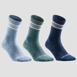 CHAUSSETTES DE TENNIS HAUTES ARTENGO RS 500 BLANC RETRO LOT DE 3 -Magasin De Vêtements De Sport 8670446