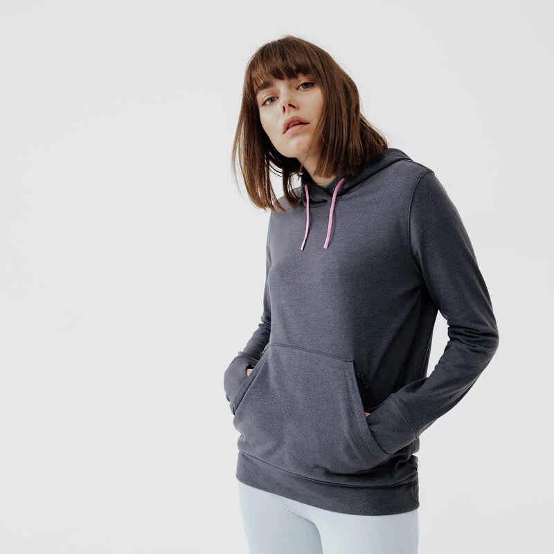 Kalenji Sweat à Capuche Running Chaud Femme - Hood 500 Gris Foncé 9 Kalenji Sweat à Capuche Running Chaud Femme - Hood 500 Gris Foncé – Image 9