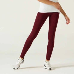 Legging Fitness Long Coton Extensible Femme - Fit+ Bordeaux Avec Imprimé 30 Legging Fitness Long Coton Extensible Femme - Fit+ Bordeaux Avec Imprimé -Magasin De Vêtements De Sport 960615