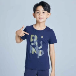 T-shirt Enfant Coton - Basique Gris Foncé Avec Imprimé -Magasin De Vêtements De Sport 963352