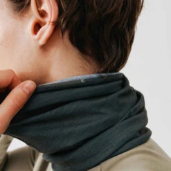 Kalenji BANDEAU MULTI- FONCTIONS KAKI CENDRE -Magasin De Vêtements De Sport bandeau multi fonctions running noir imprime gris carboneslashnoir 2