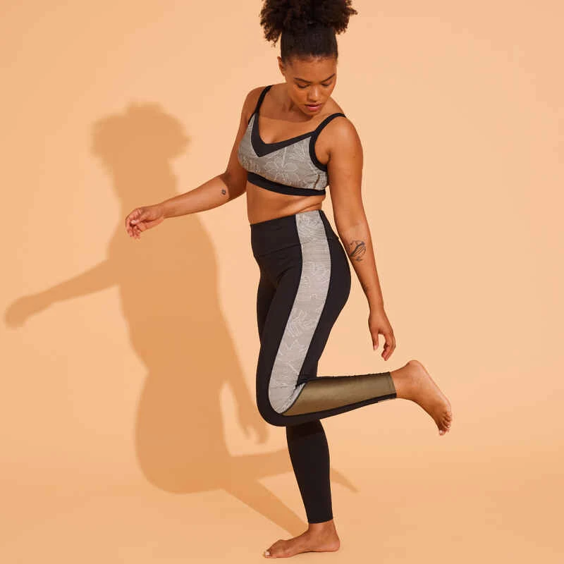 BAS DE MAILLOT DE BAIN LEGGING AQUAGYM-AQUABIKE FEMME NOIR IMPRIME KAKI 7 BAS DE MAILLOT DE BAIN LEGGING AQUAGYM-AQUABIKE FEMME NOIR IMPRIME KAKI – Image 7