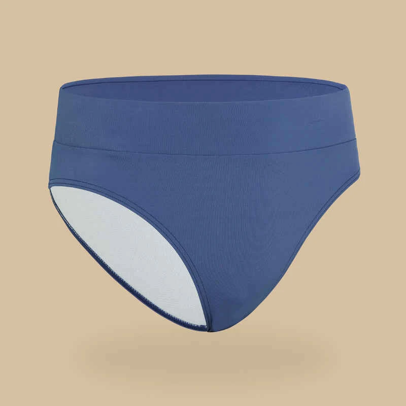 BAS DE MAILLOT DE BAIN TAILLE HAUTE BAO BLEU FILLE 500 1 BAS DE MAILLOT DE BAIN TAILLE HAUTE BAO BLEU FILLE 500