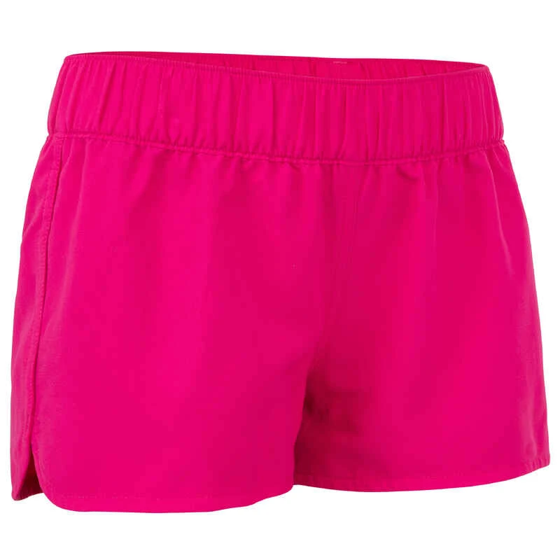 Boardshort Fille Court Avec Ceinture élastiquée KINA ROSE 2 Boardshort Fille Court Avec Ceinture élastiquée KINA ROSE – Image 2
