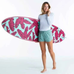 Boardshort Surf Femme TINI KAKI Avec Ceinture élastiquée Et Cordon De Serrage -Magasin De Vêtements De Sport boardshort surf femme tini jiu avec ceinture elastiquee et cordon de serrage 8