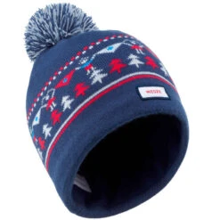WEDZE BONNET DE SKI ENFANT - JACQUARD - BLEU MARINE
