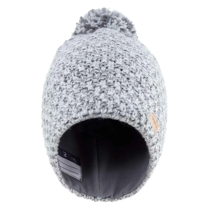 WEDZE BONNET DE SKI ENFANT - TIMELESS - GRIS CLAIR 2 WEDZE BONNET DE SKI ENFANT - TIMELESS - GRIS CLAIR – Image 2