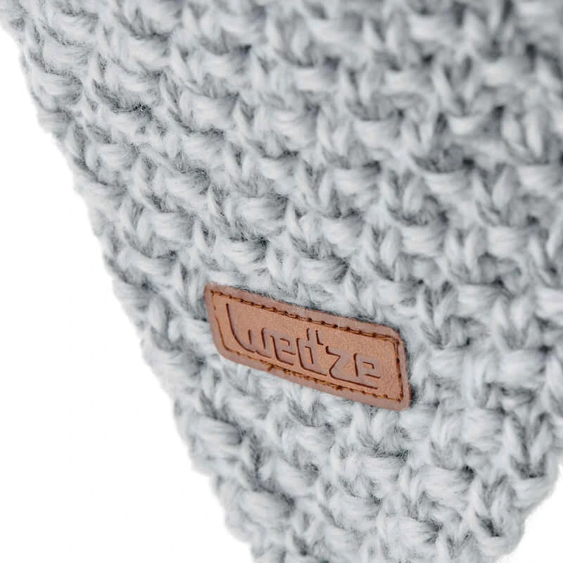 WEDZE BONNET DE SKI PÉRUVIEN ENFANT - TIMELESS - GRIS CLAIR 6 WEDZE BONNET DE SKI PÉRUVIEN ENFANT - TIMELESS - GRIS CLAIR – Image 6