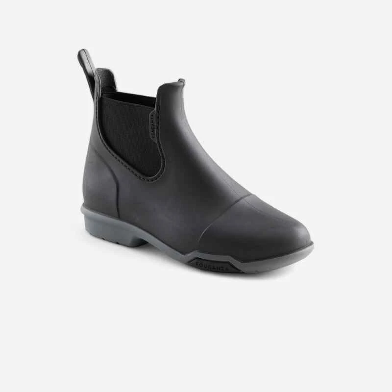 Boots équitation Enfant 100 Noir Et Gris 1 Boots équitation Enfant 100 Noir Et Gris