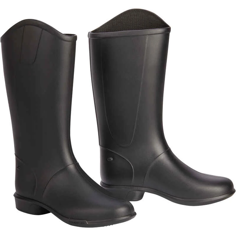 Bottes équitation Enfant 100 Noir 3 Bottes équitation Enfant 100 Noir – Image 3