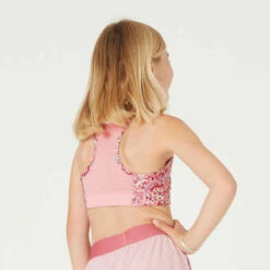 Brassière Respirante Fille - Rose Avec Imprimé -Magasin De Vêtements De Sport brassiere respirante fille noire 3