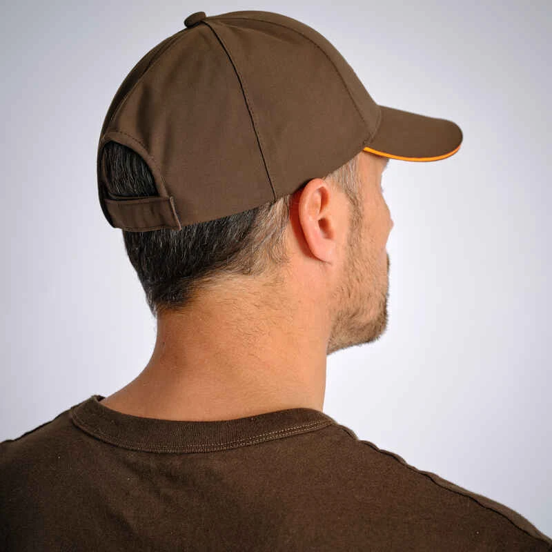 Casquette Chasse 500 Imperméable Marron 3 Casquette Chasse 500 Imperméable Marron – Image 3