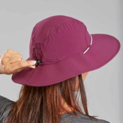 CHAPEAU TREKKING ANTI-UV FEMME - MT500 - VIOLET -Magasin De Vêtements De Sport chapeau de trekking montagne anti uv trek 500 violet femme 2
