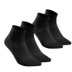Quechua Chaussette Hike 100 Mid - Noir - Lot De 2 Paires