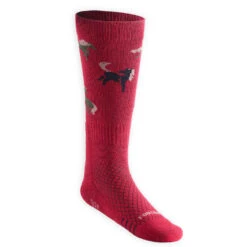 Chaussettes D'équitation Enfant SKS 500 Motifs Poneys Marine Et Rose. -Magasin De Vêtements De Sport chaussettes d equitation enfant sks 500 motifs poneys marine et rose 5