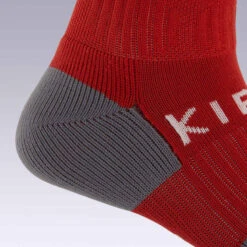Kipsta Chaussettes De Football VIRALTO SOLO Rayées Rouge Et Orange -Magasin De Vêtements De Sport chaussettes de football adulte f500 noir 5
