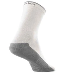 Quechua 2 Paires De Chaussettes De Randonnée Tiges Hautes Enfant MH100 Grises -Magasin De Vêtements De Sport chaussettes de randonnee enfant arpenaz 50 tiges hautes gris lot de 2 paires 3