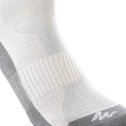 Quechua 2 Paires De Chaussettes De Randonnée Tiges Hautes Enfant MH100 Grises -Magasin De Vêtements De Sport chaussettes de randonnee enfant arpenaz 50 tiges hautes gris lot de 2 paires 5