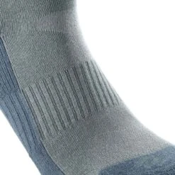 Quechua 2 Paires De Chaussettes De Randonnée Tiges Hautes Enfant MH100 Grises -Magasin De Vêtements De Sport chaussettes de randonnee enfant arpenaz 50 tiges hautes gris lot de 2 paires 6