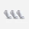 CHAUSSETTES SPORTS DE RAQUETTES BASSES ENFANT ARTENGO RS 100 BLANC LOT DE 3
