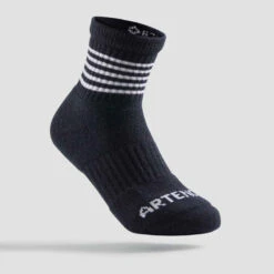 CHAUSSETTES DE SPORT ENFANT HAUTES ARTENGO RS 500 MARINE BLANC NOIR LOT DE 3 -Magasin De Vêtements De Sport chaussettes de sport enfant hautes artengo rs 500 marine blanc noir lot de 3 3