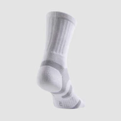 CHAUSSETTES DE SPORT HAUTES ARTENGO RS 560 BLANC GRIS LOT DE 3 -Magasin De Vêtements De Sport chaussettes de sport hautes artengo rs 560 blanc gris lot de 3 3