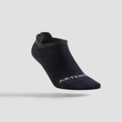 CHAUSSETTES DE SPORT BASSES ARTENGO RS 160 NOIR BRILLANT LOT DE 3 -Magasin De Vêtements De Sport chaussettes de tennis basses artengo rs 160 gris lot de 3 2