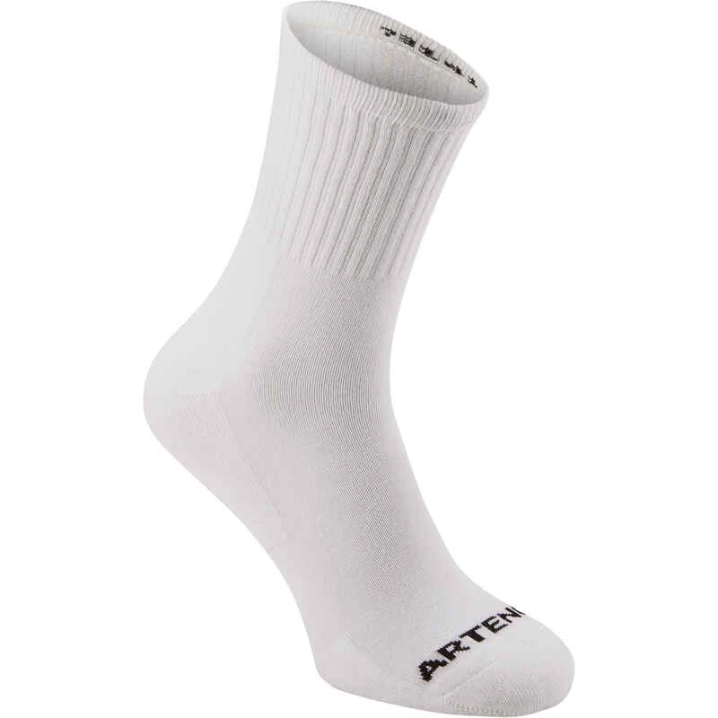 Artengo CHAUSSETTES DE SPORT HAUTES RS 100 BLANCHE LOT DE 3 2 Artengo CHAUSSETTES DE SPORT HAUTES RS 100 BLANCHE LOT DE 3 – Image 2